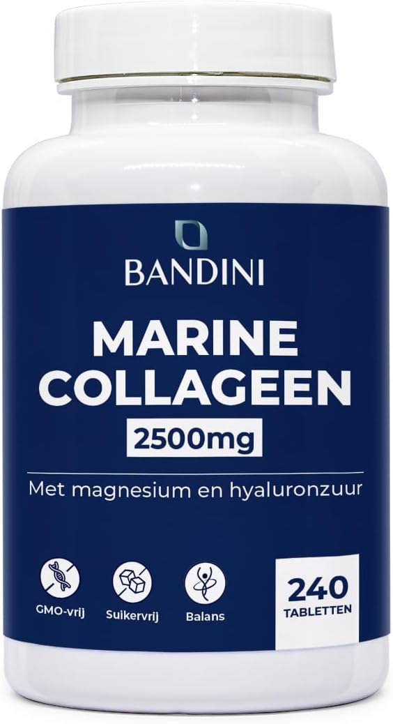 Detalle de BANDINI Pure Marine Collageen Peptan® tabletten met hyaluronzuur, 240 stuks