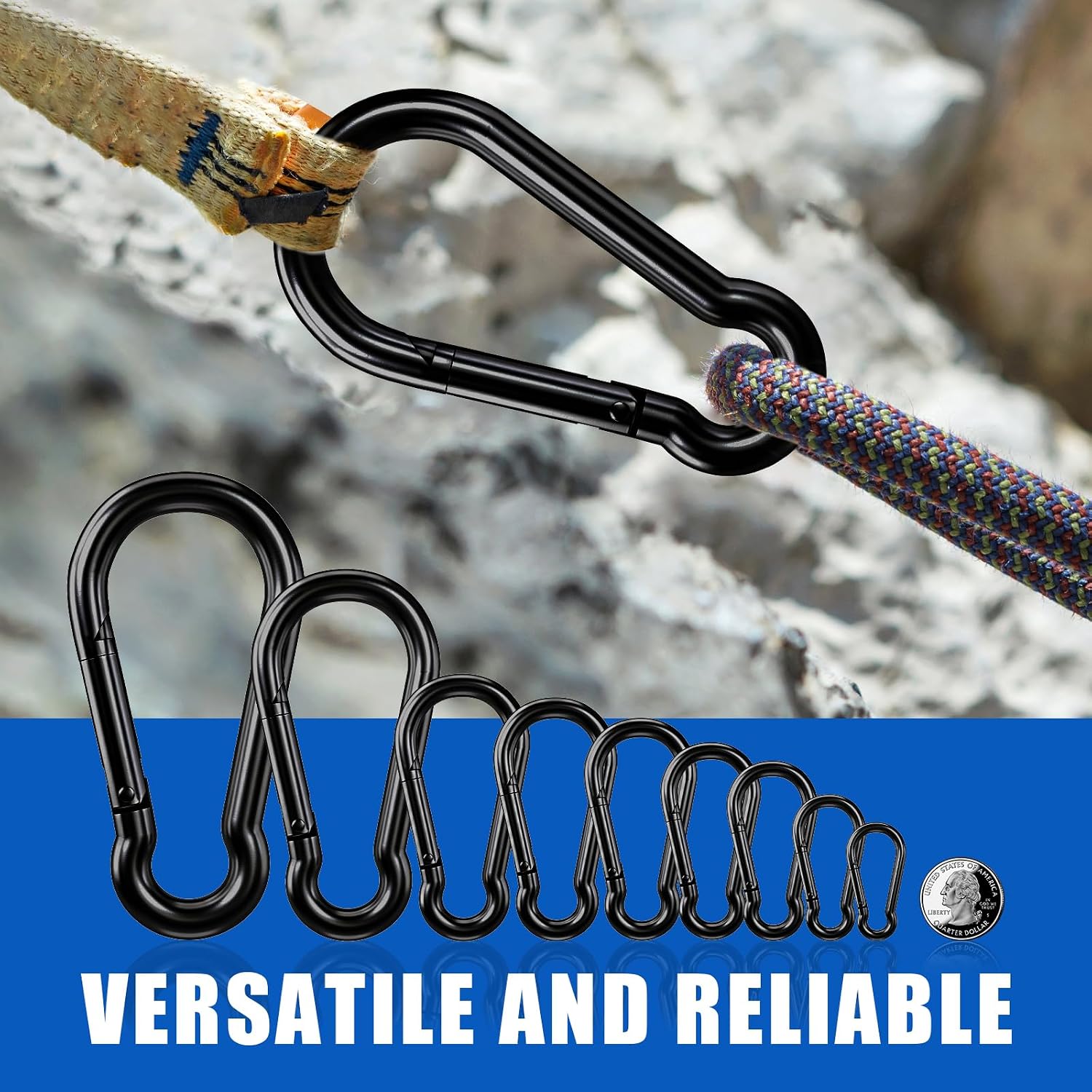Thumbnail 5 de KINLINK 3.15-inch Carabiner Clip pack (15) 🧗♀