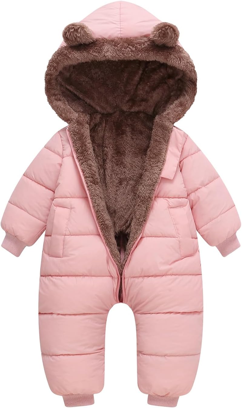 Detalle 2 de JiAmy vinteroverall för baby, fleecefodrad med dragkedja, 6–24 månader
