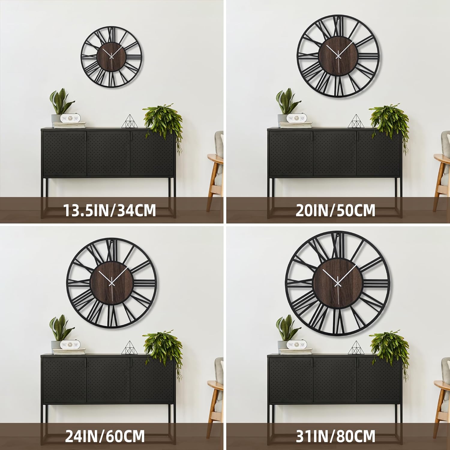 Thumbnail 1 de Mee 2ou Reloj de Pared Vintage & Moderno 🕰️ - 34 a 80 cm para salón, cocina u oficina