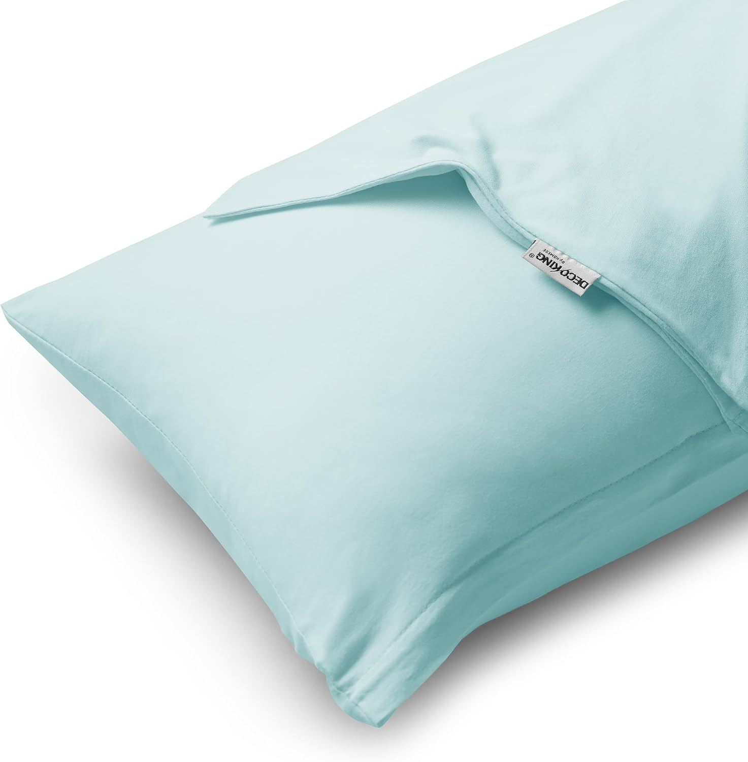 Detalle de DecoKing Taies d'oreiller 50 x 60 cm jersey 100% coton bleu clair