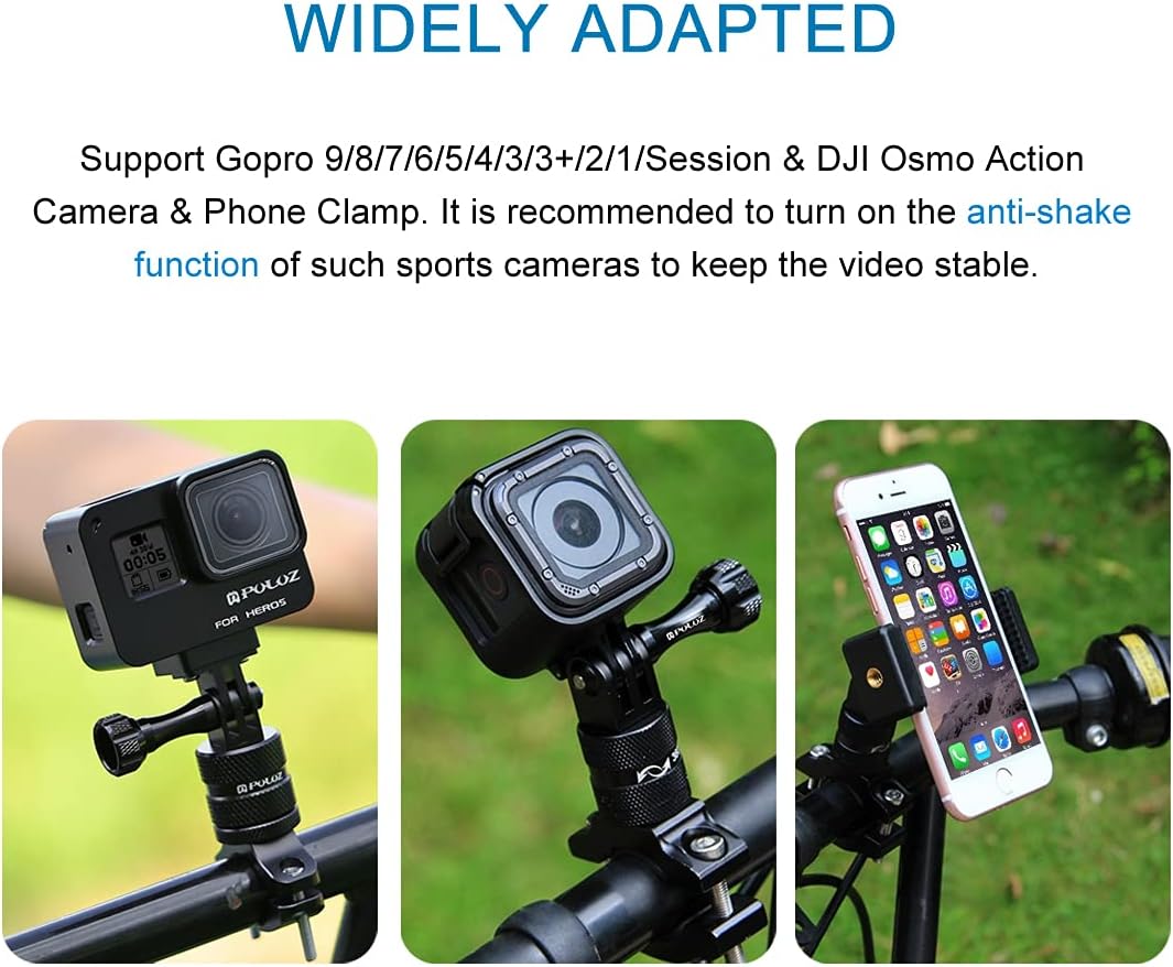 Detalle 2 de PULUZ Action Cam Fahrradhalterung 360°