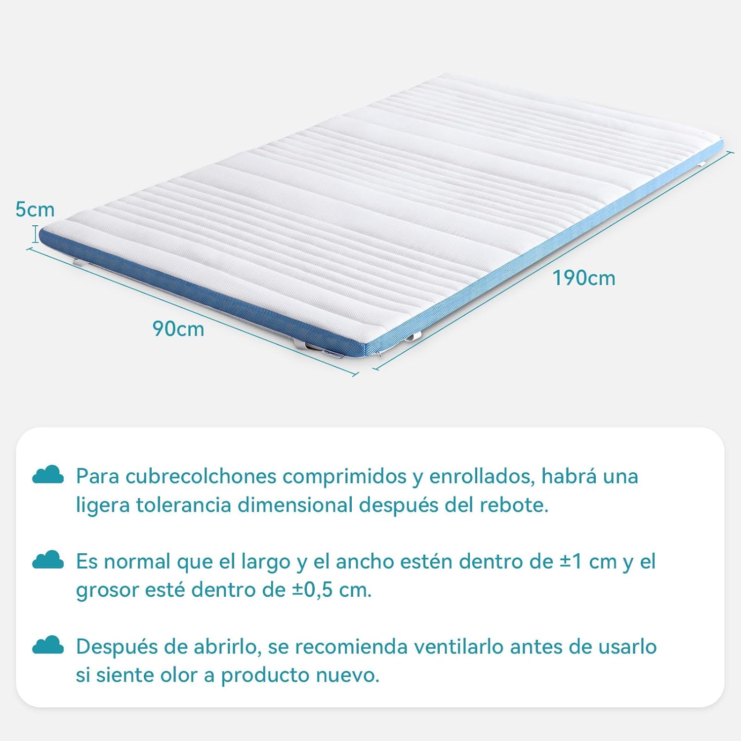 Thumbnail 9 de Amazon Basics Colchón Viscoelástico Blanco 90x190cm