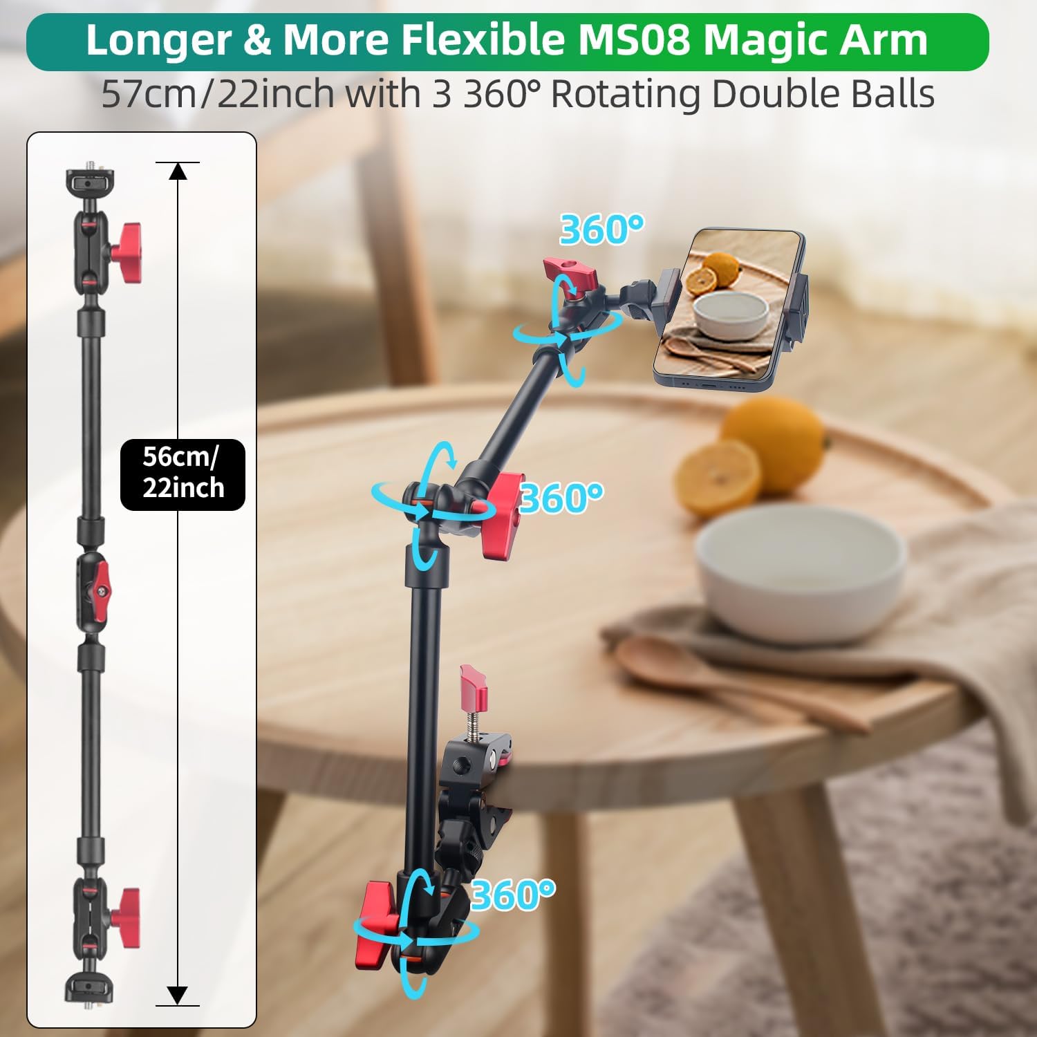 Detalle 2 de JEBUTU 22in Magic Arm camera desk mount