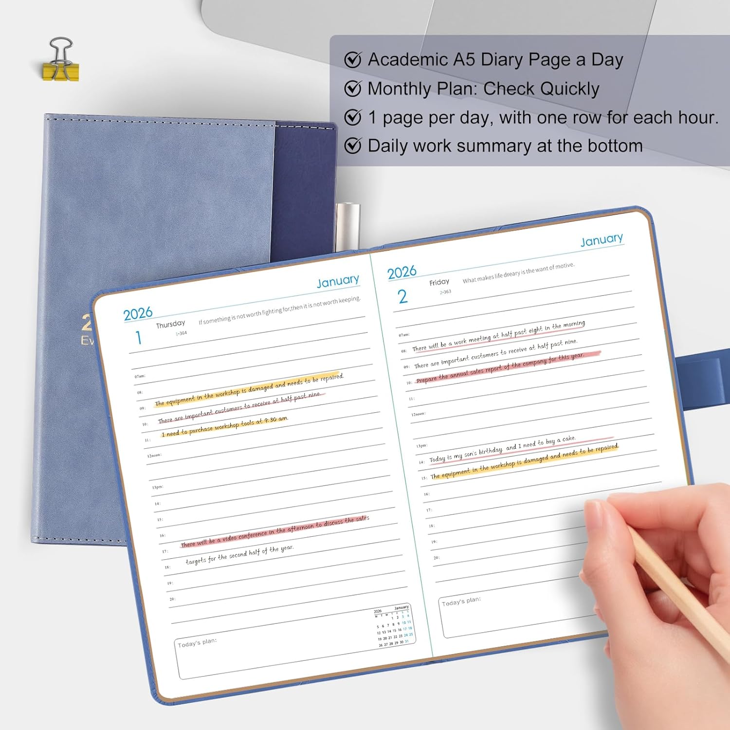 Thumbnail 3 de Diario accademico 2026 agenda giornaliera 📔