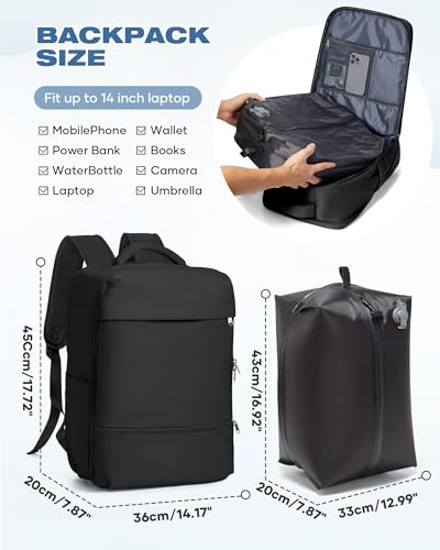 Detalle 1 de SZLX Mochila de viaje al vacío, tamaño cabina, bomba y compartimento para portátil