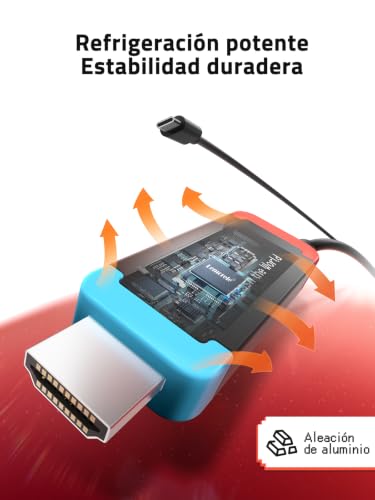 Thumbnail 4 de Lemorele Adaptador USB-C a HDMI 4K60Hz con PD 100W y cable de 2 m para Switch 2/OLED, Steam Deck y más