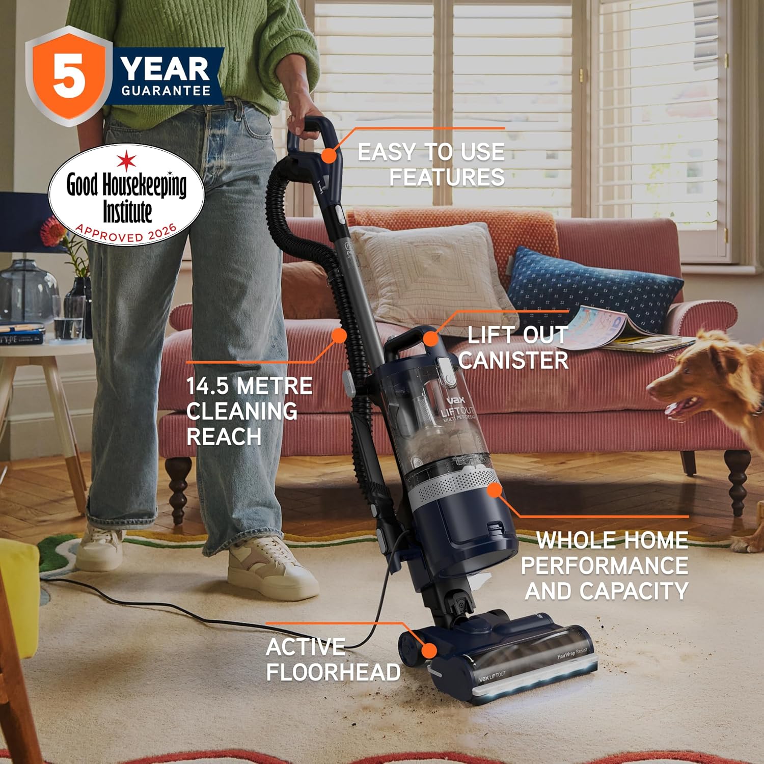 Thumbnail 1 de Vax LiftOut Multi Pet-Design Corded Upright Bagless Vacuum Cleaner (CDUP-LOPA) with Lift-Out Canister