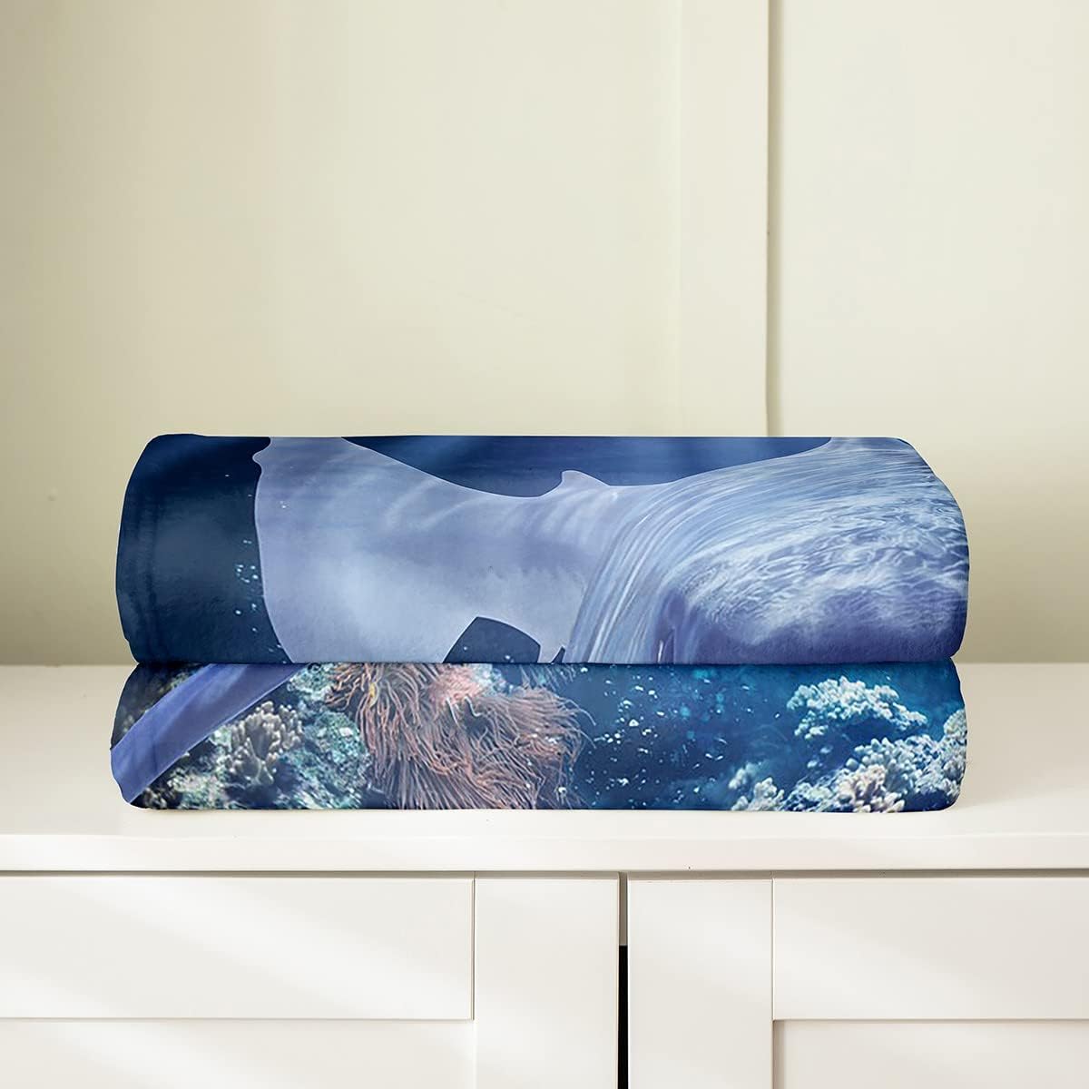 Thumbnail 2 de Homewish Hai Decke für Kinder – Flanell Überwurfdecke 150 x 200 cm, ultrawarm