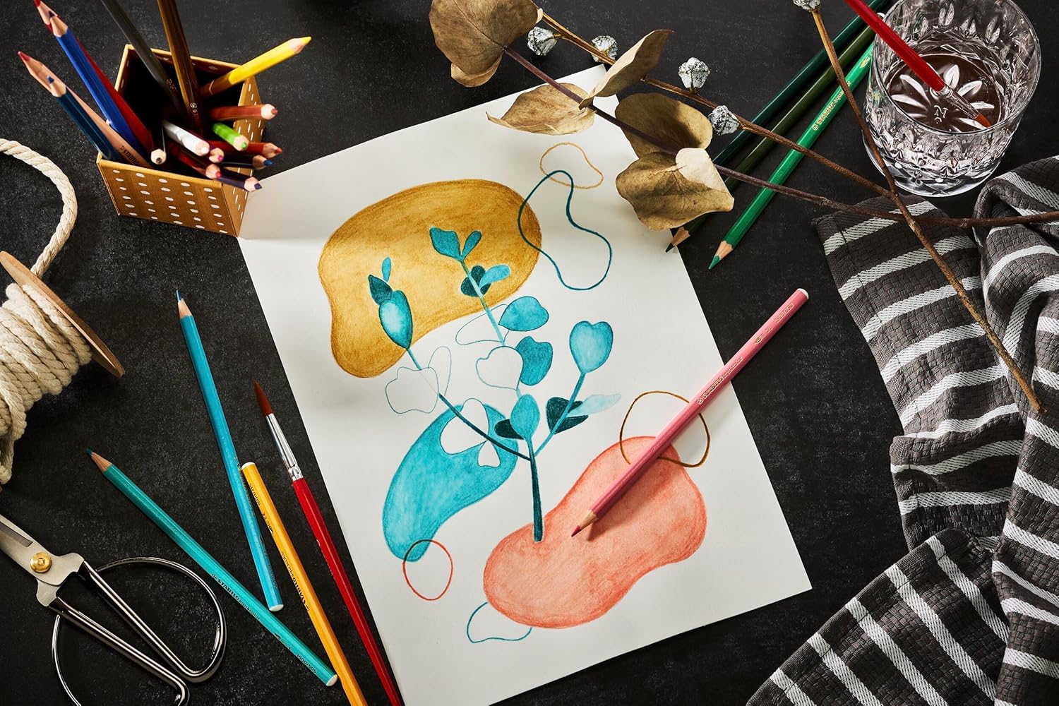 Detalle de STABILO aquacolor ARTY 36er Metalletui – Wasservermalbare Buntstifte