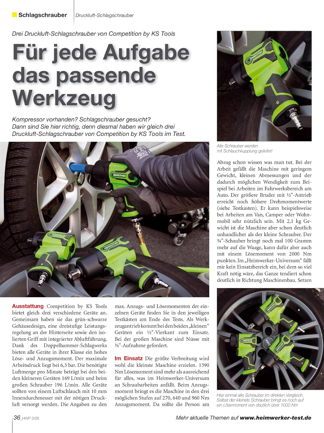 Detalle 2 de COMPETITION 512.0035 3/4" Hochleistungs-Druckluft-Schlagschrauber – 2000 Nm