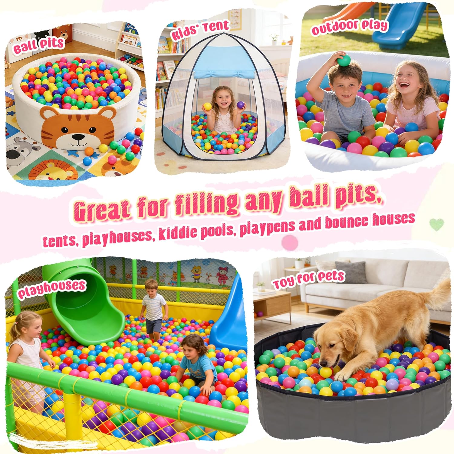 Thumbnail 2 de Vanland Ball Pit Balls 100 Pack 2.2"