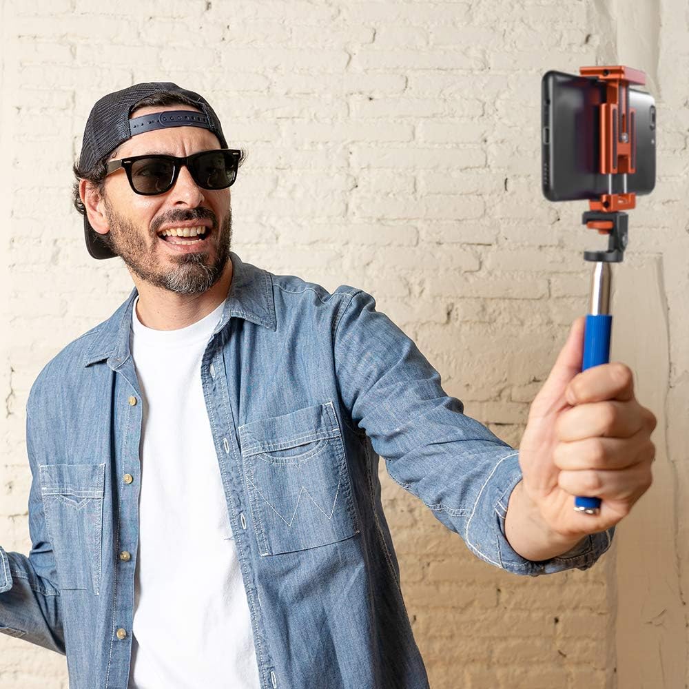 Thumbnail 6 de K&F Concept Smartphone Tripod Mount: Aluminium Quick Release Plate with 1/4 Inch Screw (Orange)