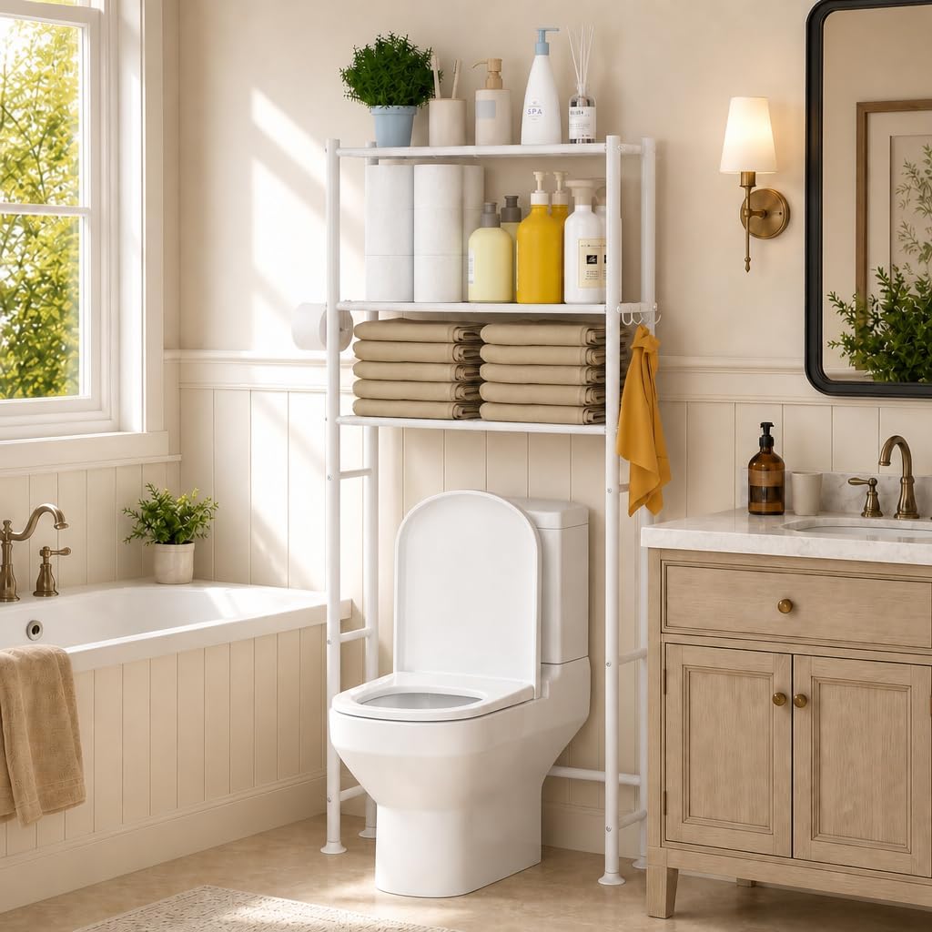 Detalle de Yutrchey Over-the-Toilet Storage Cabinet, 3-Tier