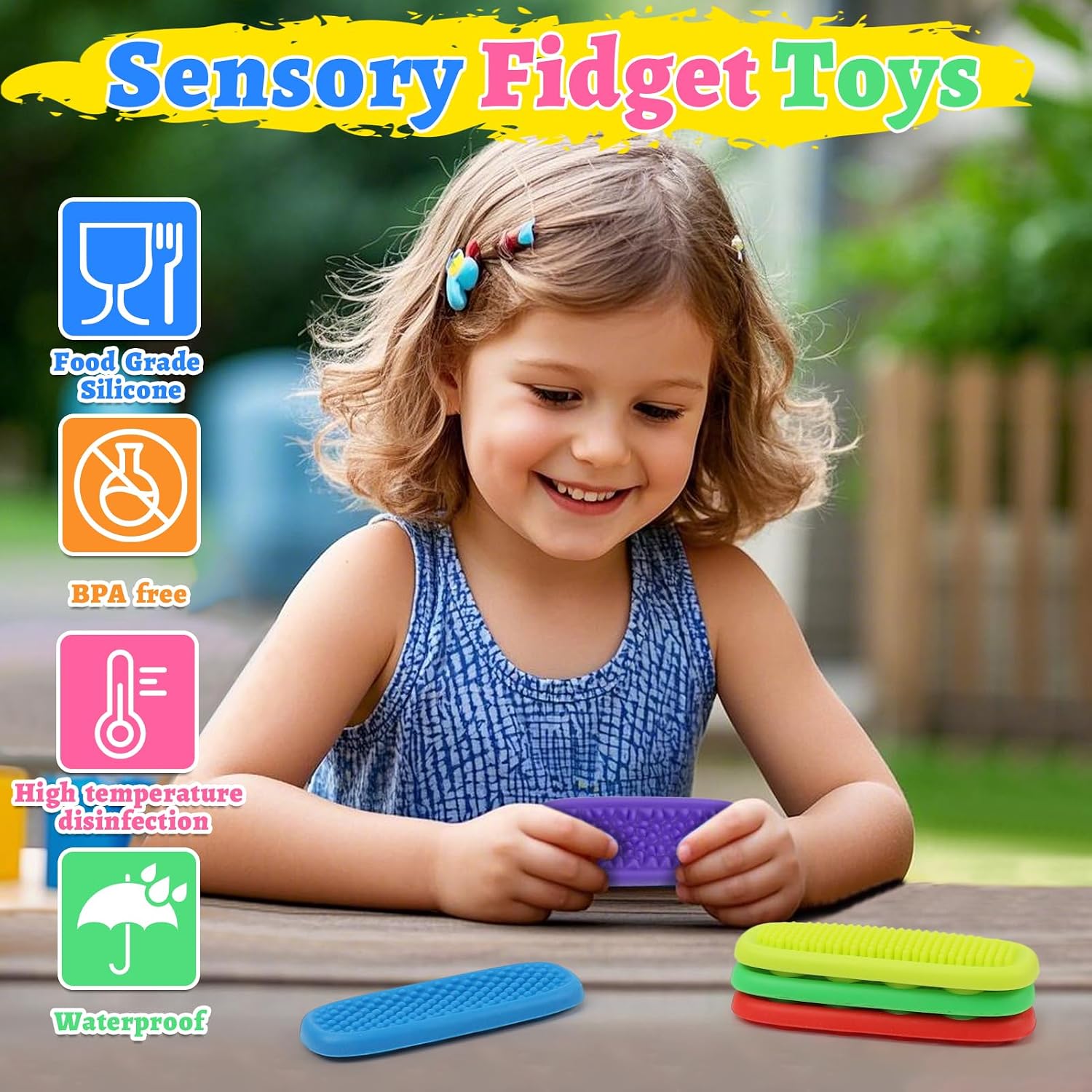 Detalle 2 de Fidget Toys Finger 8 Stück Sensorische Steine