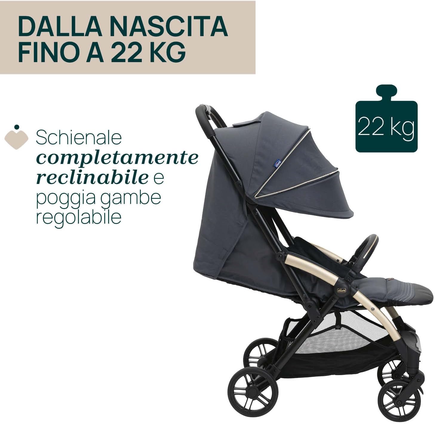 Thumbnail 6 de Chicco Passeggino Goody XPlus: chiusura one-touch, ruote grandi e schienale regolabile 4 posizioni
