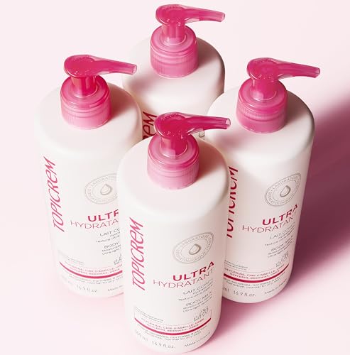 Detalle de Topicrem Ultra Hydratant Lait Corps – Hydrate 48h, texture onctueuse, parfum délicat – 2x500 ml