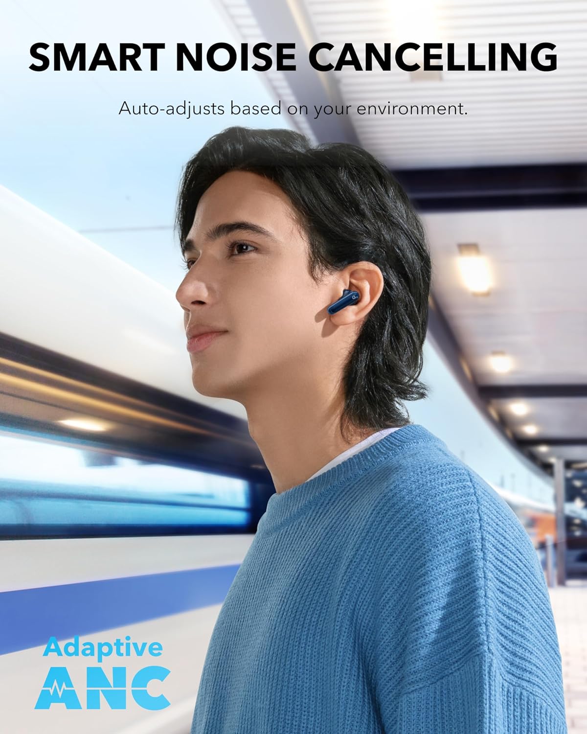 Thumbnail 2 de Soundcore P40i by Anker: Adaptive ANC Wireless Earbuds with Heavy Bass, 60-Hour Battery, and 2-in-1 Case/Phone Stand