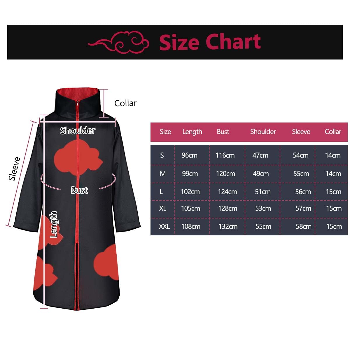Thumbnail 4 de ACWOO Akatsuki Mantel Unisex Cosplay đźŽ