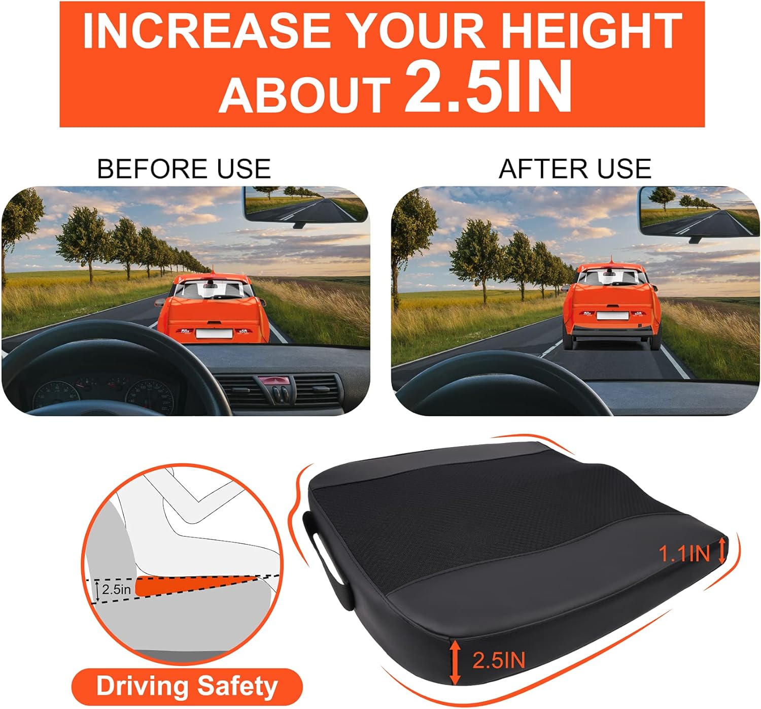 Detalle de Lofty Aim Car Seat Cushion 2.5 in