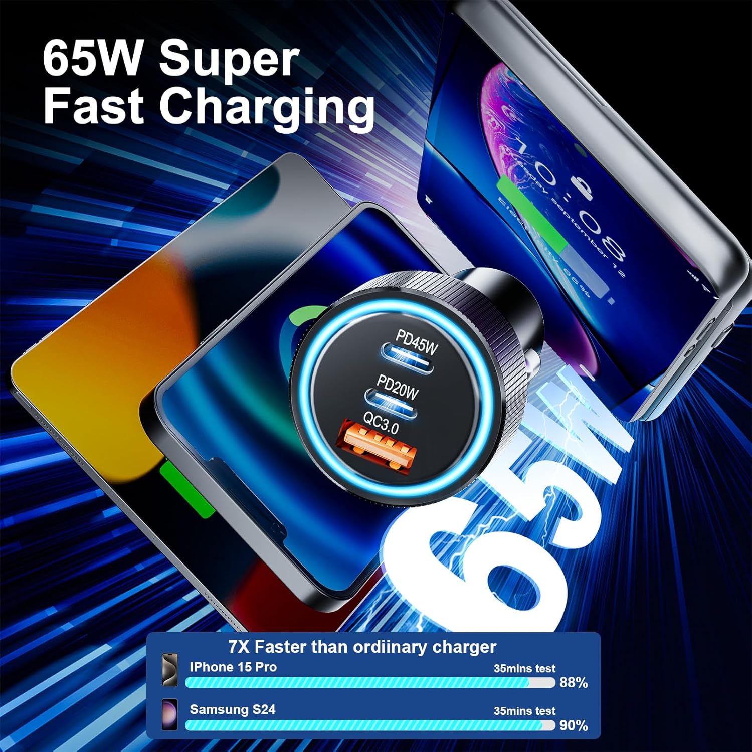 Thumbnail 2 de Zigarettenanzünder USB C 65W Auto Ladegerät