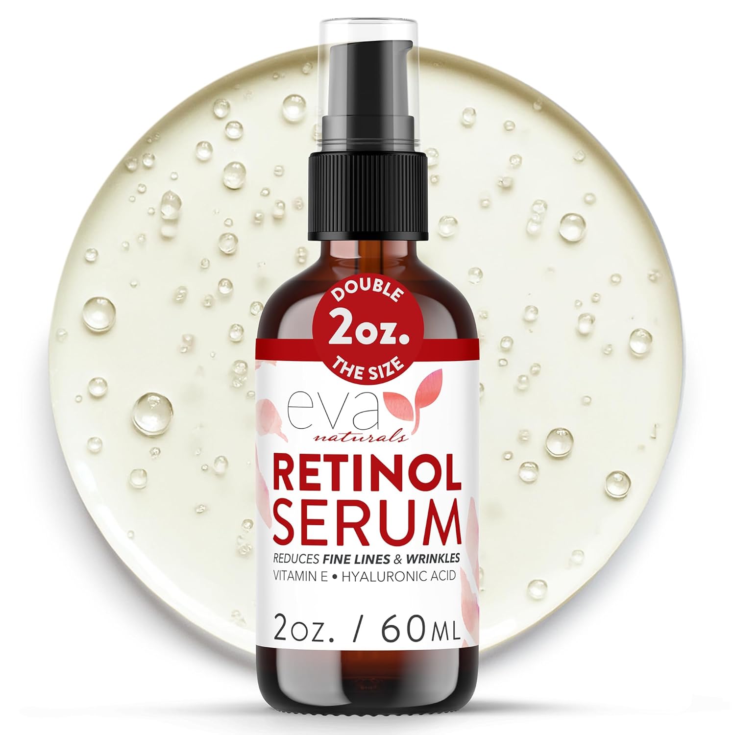 Detalle de Retinol Serum for Face with Hyaluronic Acid – Lightweight Night Serum for Smoother, Radiant-Looking Skin