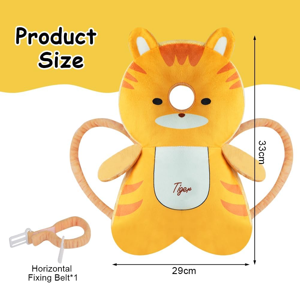 Thumbnail 1 de Vicloon Protezione per la Testa del Bambino – Cuscino di Sicurezza Tigre Arancione, Morbido e Traspirante