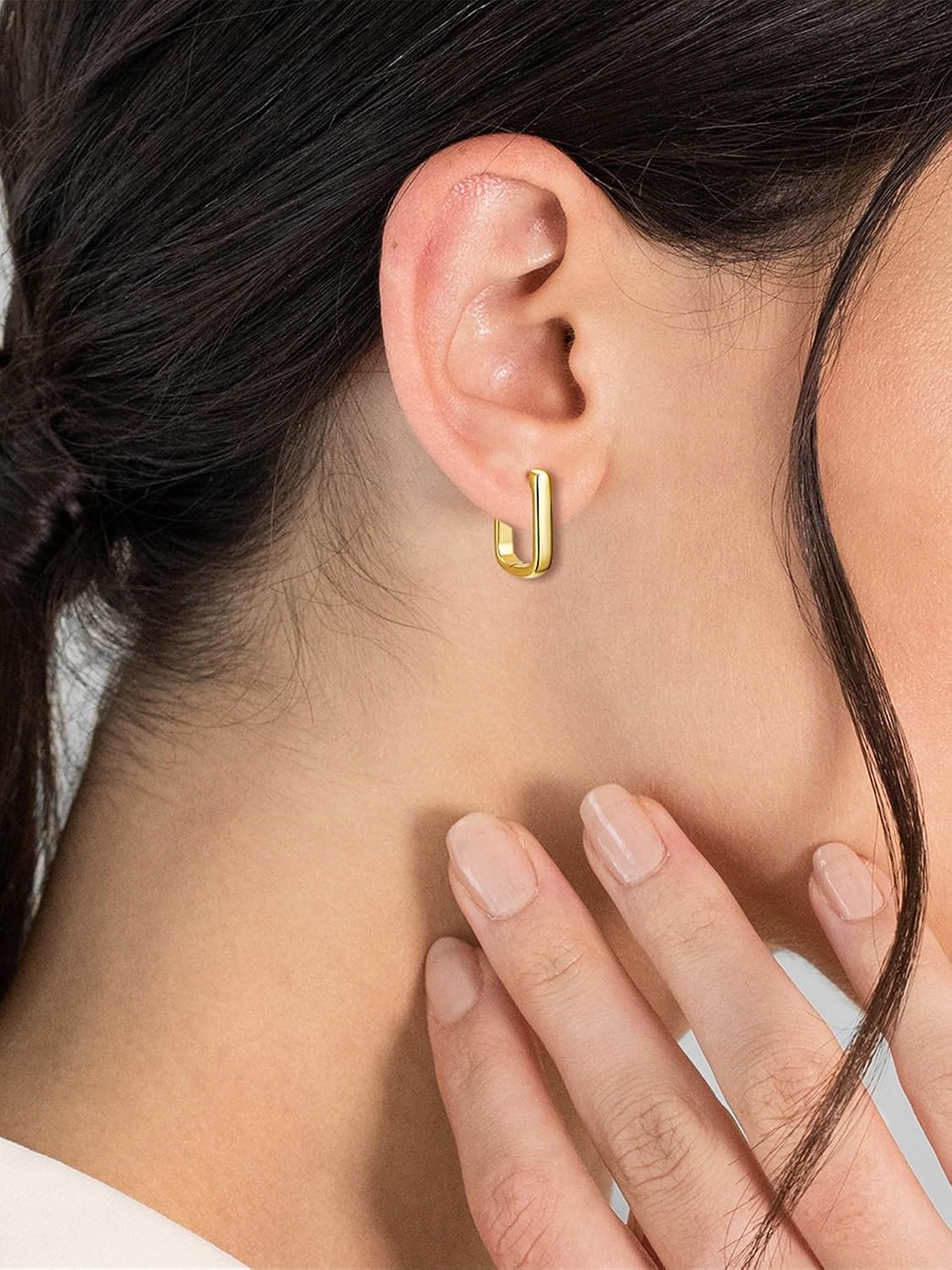 Detalle de Glanzstücke München Créoles pour Femme en Argent sterling plaqué Or jaune 9… (925/ argent)