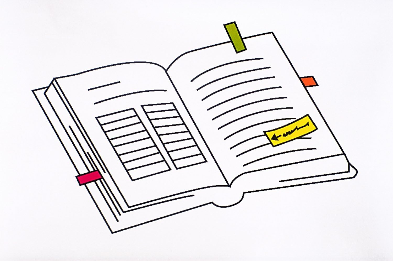 Detalle de Post-it Marque-Pages En Papier Ultra Couleurs – 4 Blocs, 20 mm × 38 mm