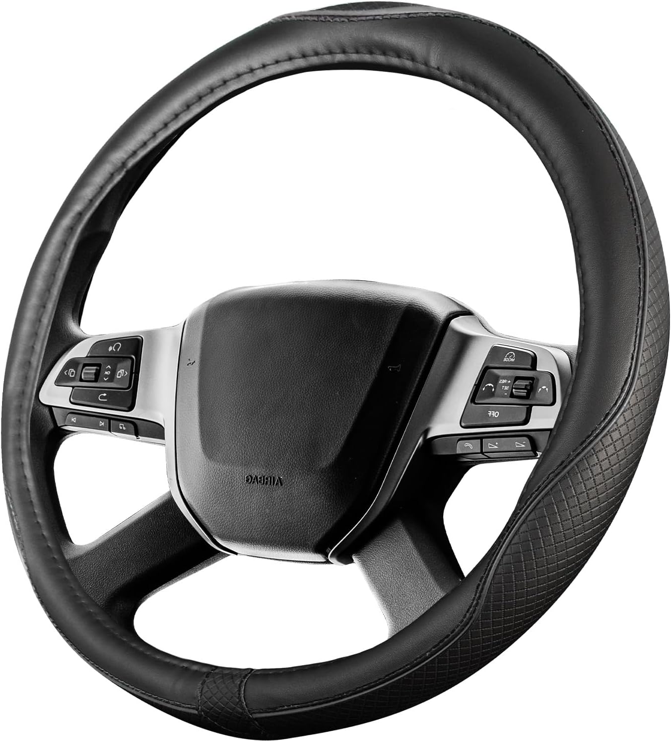 Detalle de Upgrade4cars LKW Lenkradbezug 44-46 cm – Schwarzer Universal-Schoner für Sommer & Winter