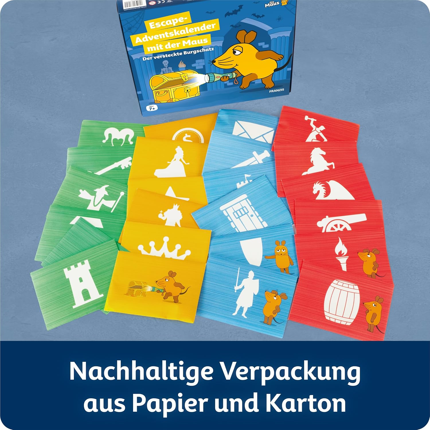 Detalle de Escape Adventskalender mit der Maus: Der versteckte Burgschatz (Ausgabe für den Buchhandel)