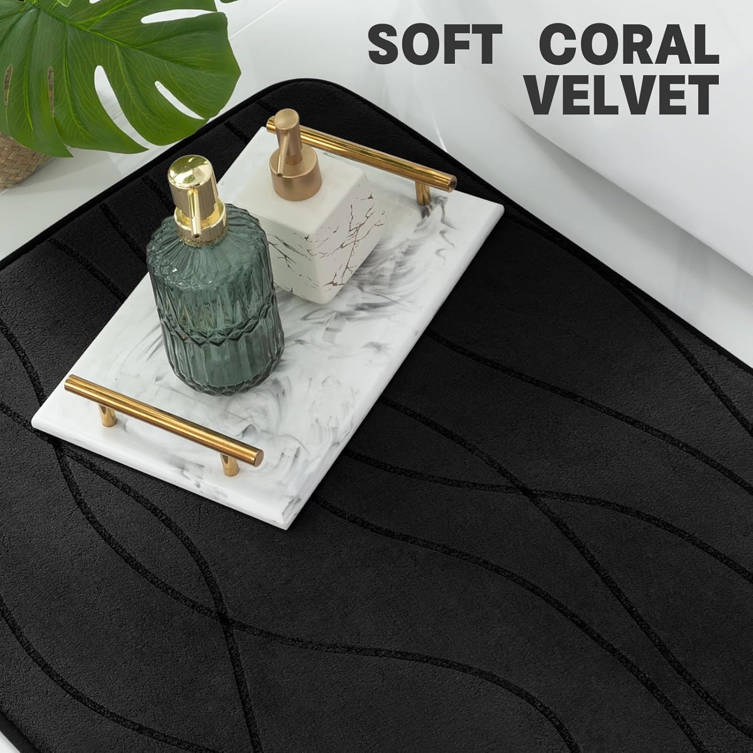 Thumbnail 6 de YIHOUSE Memory Foam Bath Rug Set 5-Piece