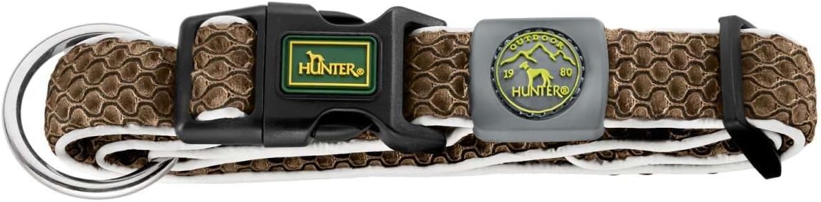 Detalle de HUNTER Hilo Vario Basic hundhalsband, S–M, orange 3D-nät, 30–43 cm
