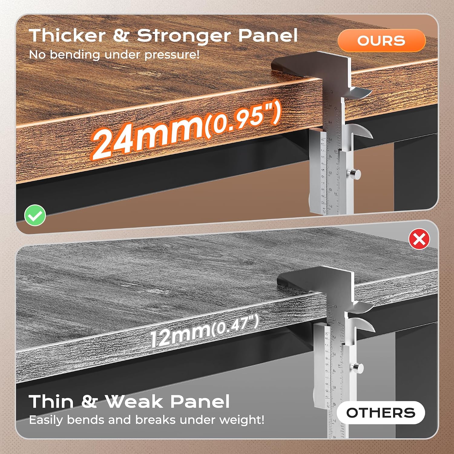 Thumbnail 4 de Huuger 63 x 24 Inch Desk with USB-C Outlet