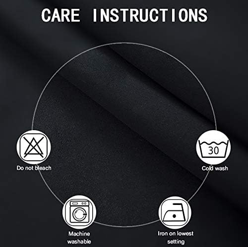 Detalle de LEMOMO Blackout Curtains, 52 x 84-Inch Black Polyester Panels, Set of 2