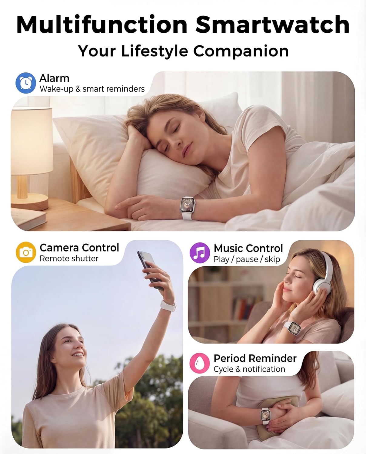 Thumbnail 5 de Smart Watches for Women & Men – Heart Rate, SpO2, Blood Pressure, Sleep Tracker & 120+ Sports Modes