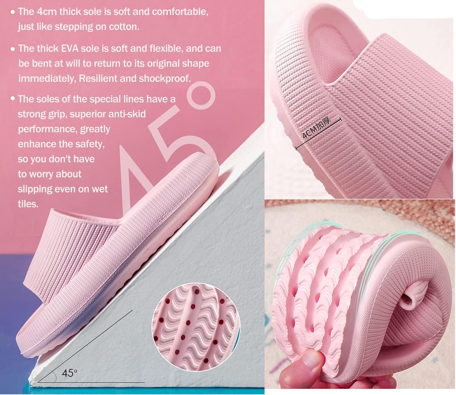 Thumbnail 5 de Calish Cozislides Original Badeschuhe – rutschfeste Cloudyzz Pantoletten für Herren & Damen