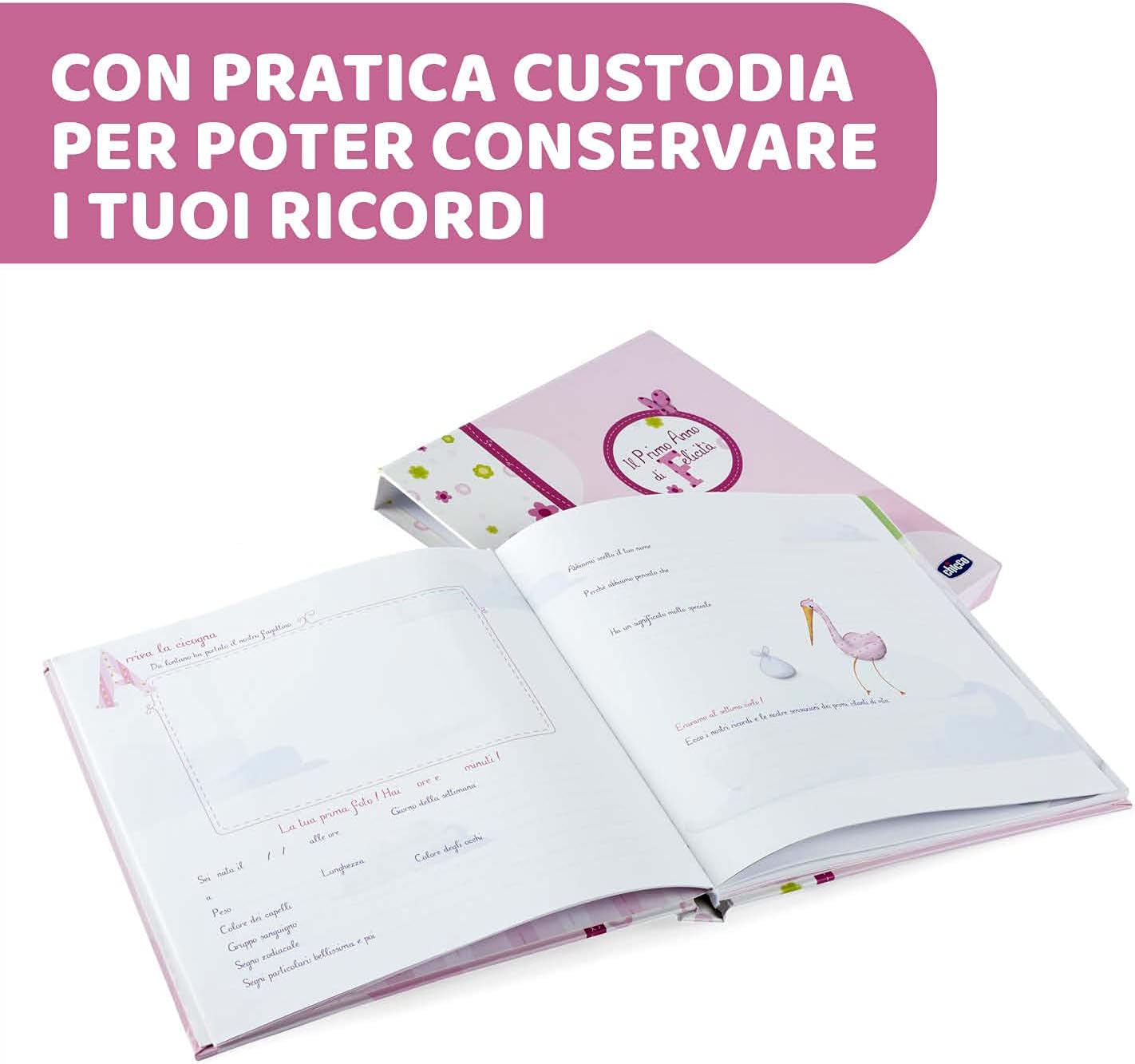 Detalle de Chicco Libro Nascita album ricordi 27,5x25x3 cm