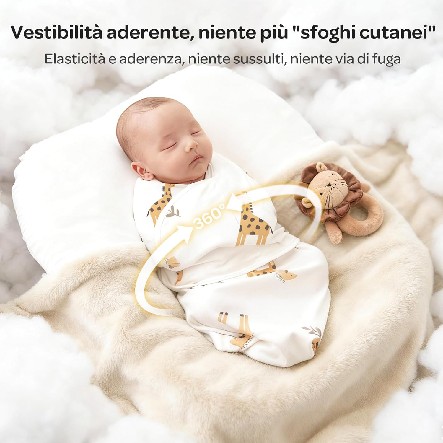 Thumbnail 6 de Momcozy Swaddle Neonato: Chiusura Silenziosa e Cerniera Inferiore per Pancia‑a‑pancia in Sicurezza