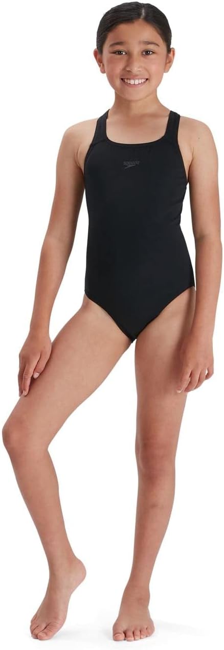 Detalle de Speedo Mädchen ECO Endurance+ Medalist Badeanzug – chlorbeständig, recyceltes Material, bequeme Passform