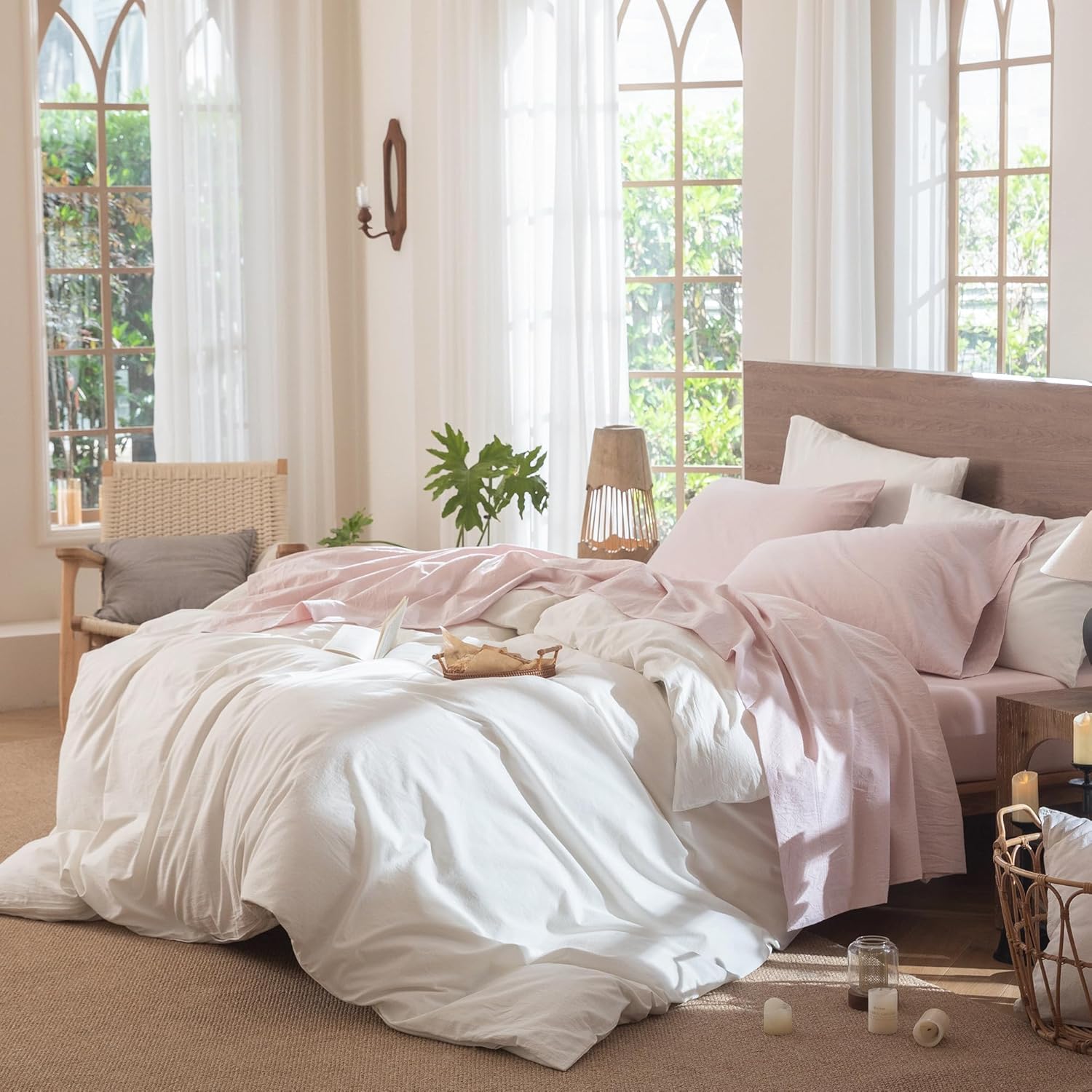 Detalle de MooMee Twin Sheet Set, 17 in Deep Pockets