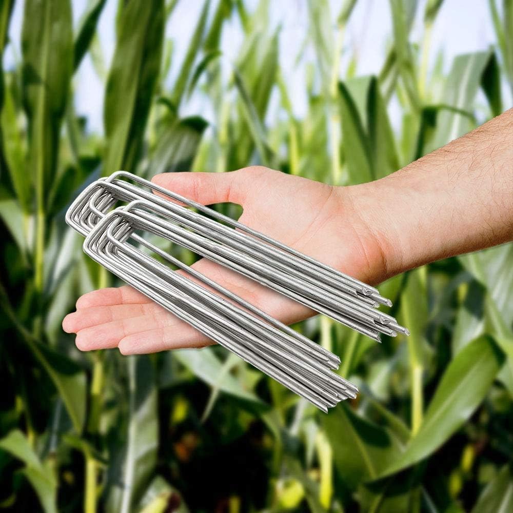 Detalle 2 de Ram 50 x Silver Galvanised Ground Pegs – 6" Pack of 50 for Weed Fabric and Garden Netting
