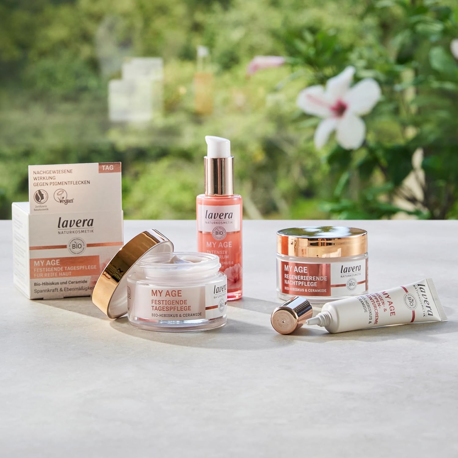 Thumbnail 4 de lavera My Age festigende Tagespflege mit Hibiskus & Ceramide (gegen Pigmentflecken) – 50 ml