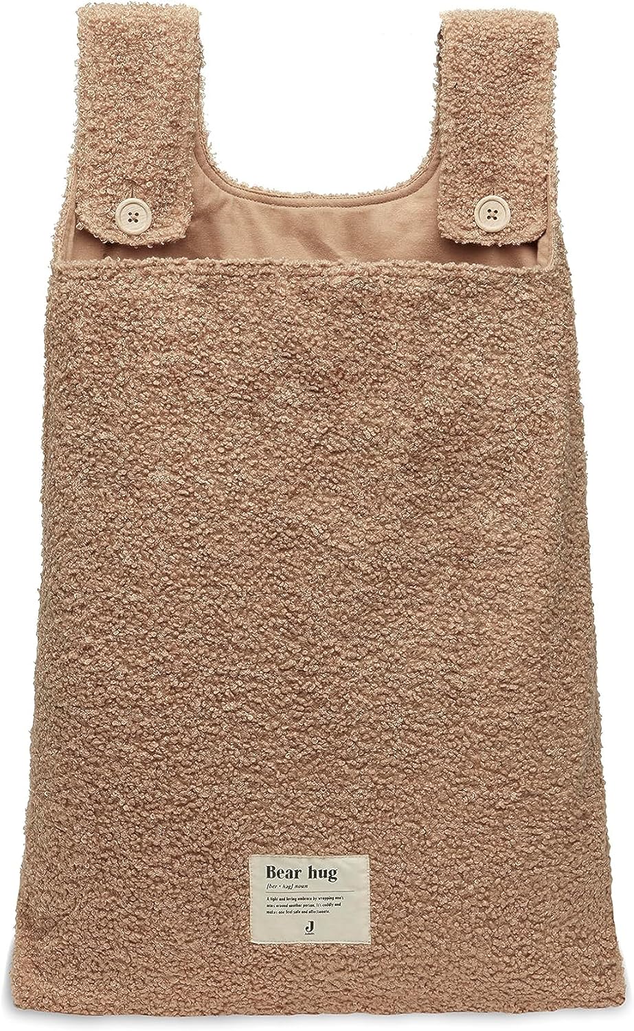 Jollein Aufbewahrungstasche Boucle biscuit – 50x40x10 cm, waschbar