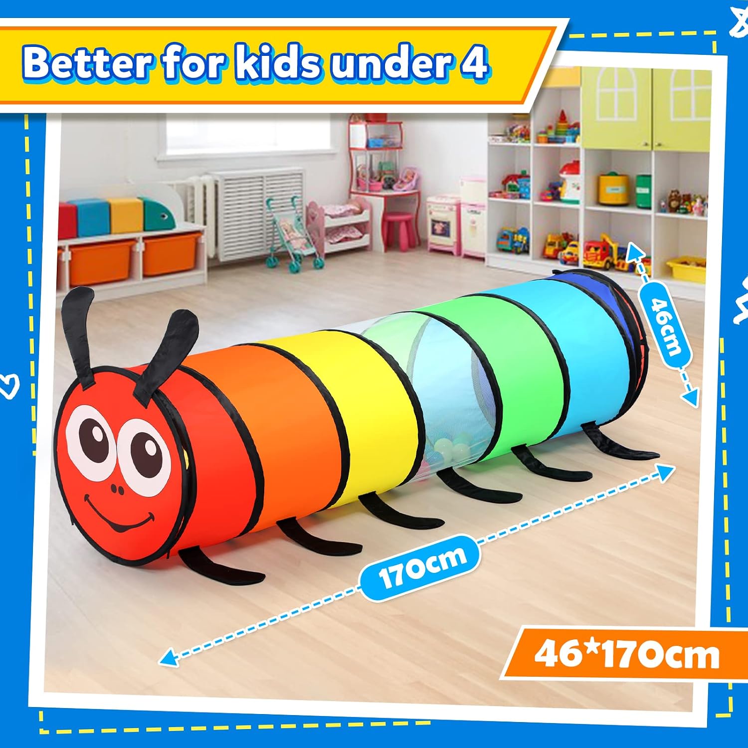 Detalle 2 de Tunnel Enfant Chenille 180 cm