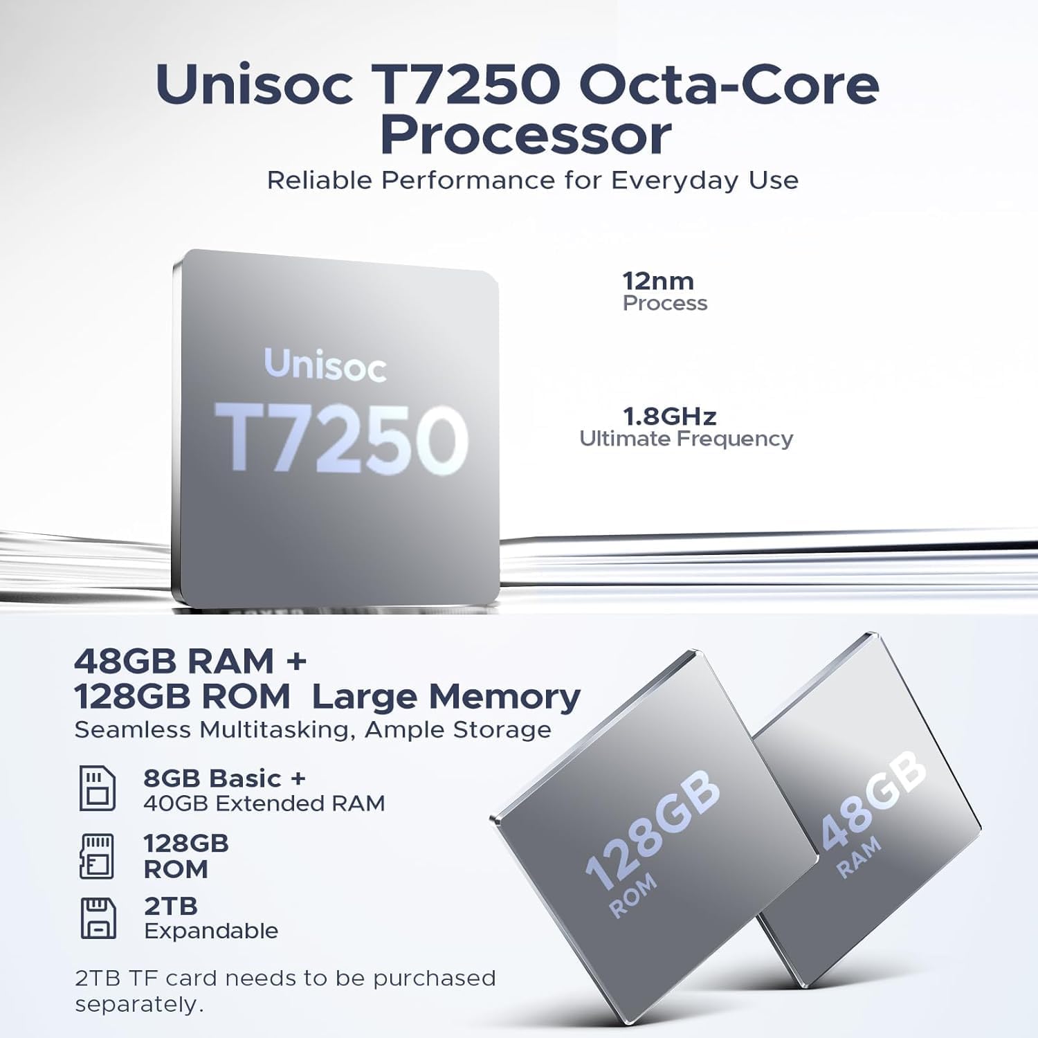 Thumbnail 5 de P10 PRO 10-inch Android 16 tablet (T7250, 120Hz, 48GB RAM + 128GB, 8800mAh) with Widevine L1, Gemini AI – Black