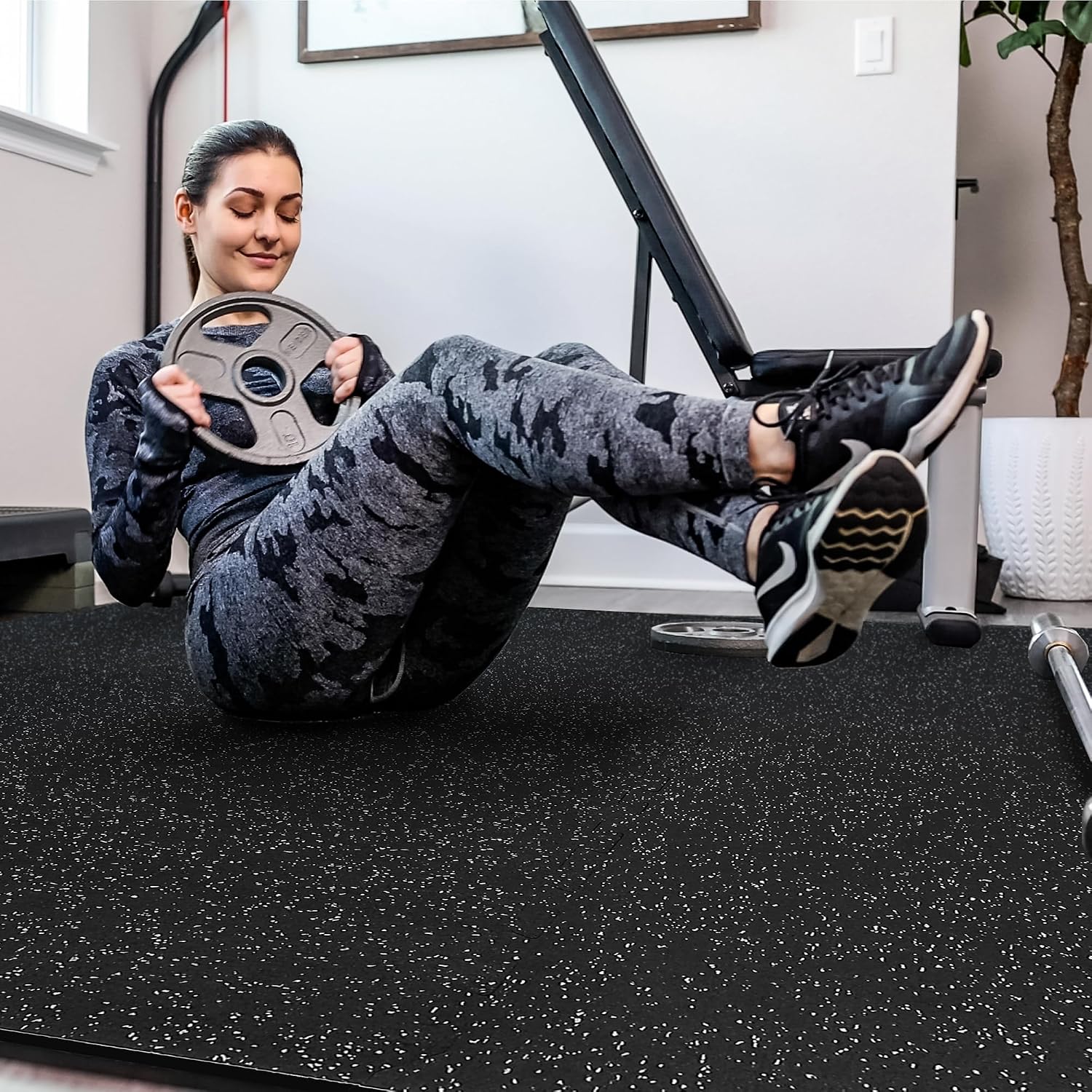 Detalle de SUPERJARE Rubber Exercise Mats, 24 Pcs ⚙