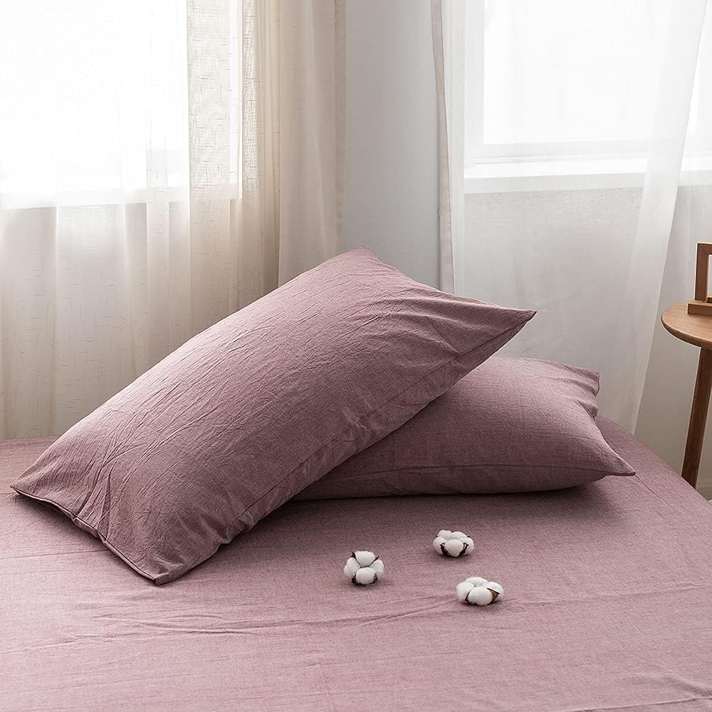 Thumbnail 6 de FACE TWO FACE SXM King Duvet Cover Set, 100% Washed Cotton, Purple Bean Paste