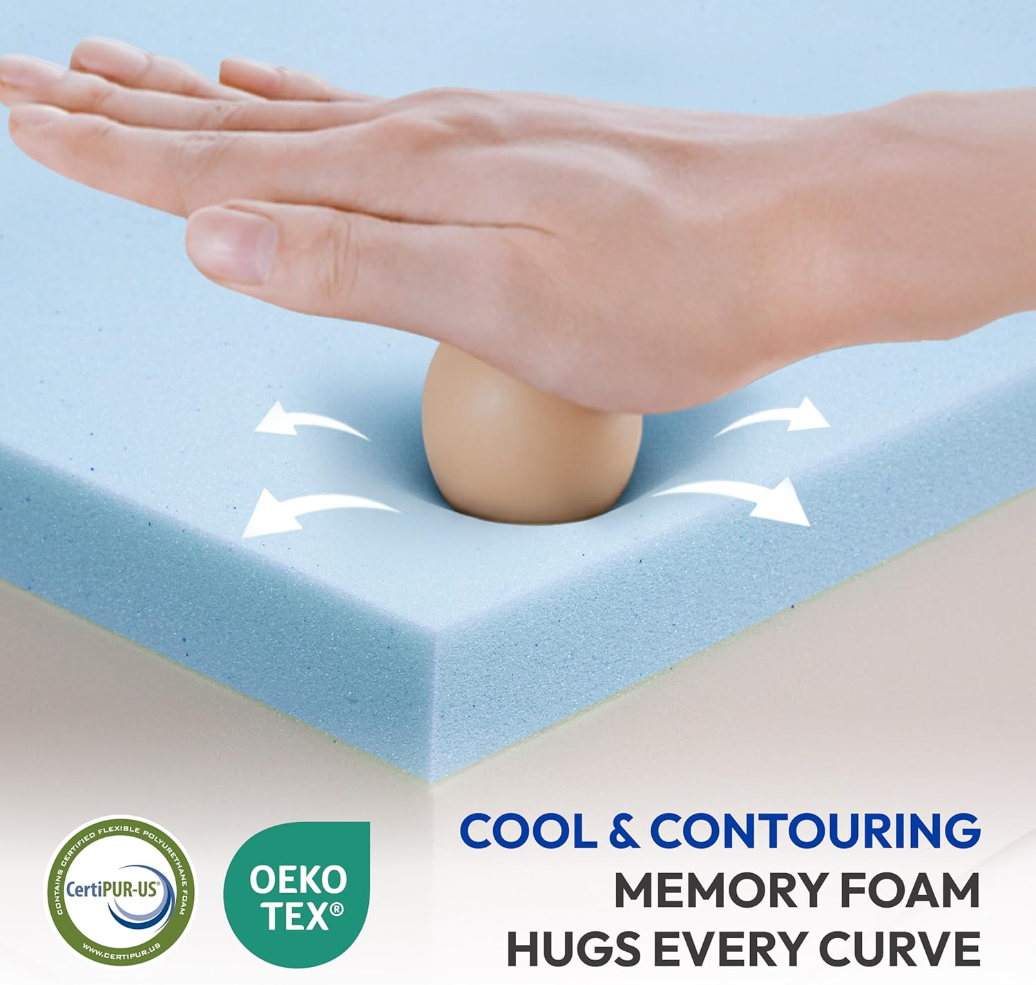 Thumbnail 3 de 8 Inch Full Size Gel Memory Foam Mattress