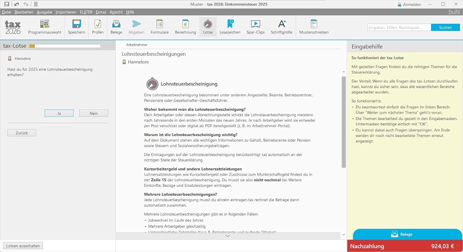 Detalle 2 de tax 2026 Steuerprogramm 2025 – Digitaler Download